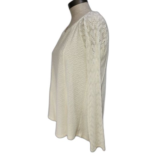 Anthropologie One September Women's White Sweater Size M - Picture 4 of 8